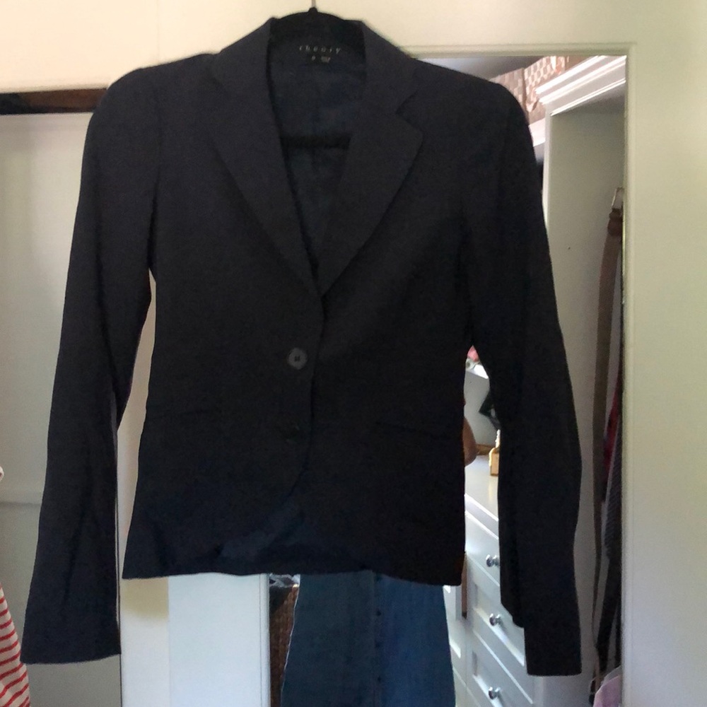 Navy Theory Pant Suit